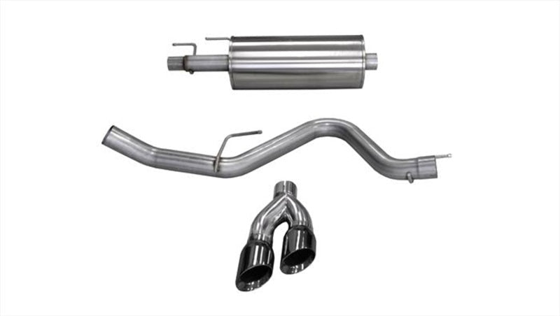 Corsa 2015-2020 Ford F-150 2.7/3.5L SS 3" Sport Single Side Catback w/ Black 4" Tips - COR14836BLK