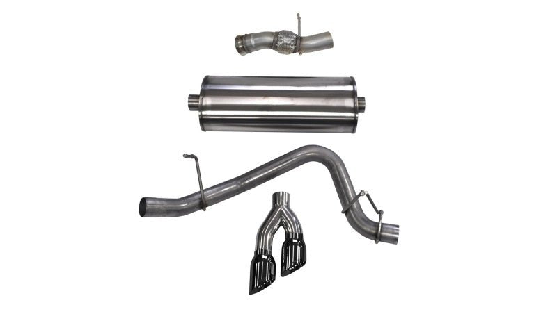 Corsa 2015-2020 Yukon/Escalade/Tahoe 6.2L SS 3" Sport Single Side Exit Catback w/ 4" Black Tips - COR14826BLK