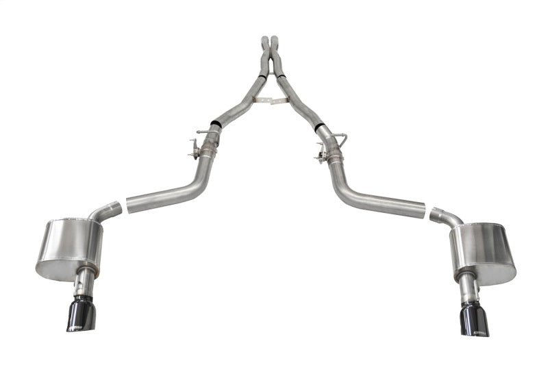Corsa 2015-2022 Charger SRT/Hellcat/Redeye 2.75" Valved Catback w/ 4.5" Black Tips - COR21072BLK