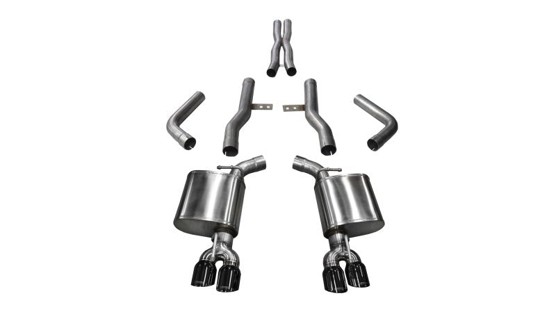 Corsa 2015-2023 Challenger Hellcat/SRT/Scat Pack 6.2/6.4 SS 2.75" Extreme Catback w/ 3.5" Black Tips - COR14989BLK