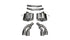 Corsa 2016-2019 Cadillac CTS-V Sedan 6.2L SS 2.75" Xtreme Axle-Back w/ Quad 4" Polished Tips - COR14358