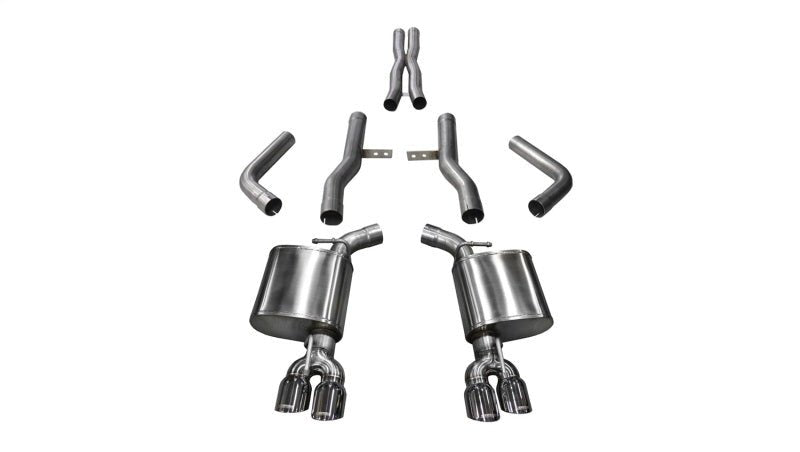 Corsa 2017-2022 Dodge Challenger 5.7L Xtreme Catback w/ 3.5" Polished Tips (For use w/ stock valves) - COR21006