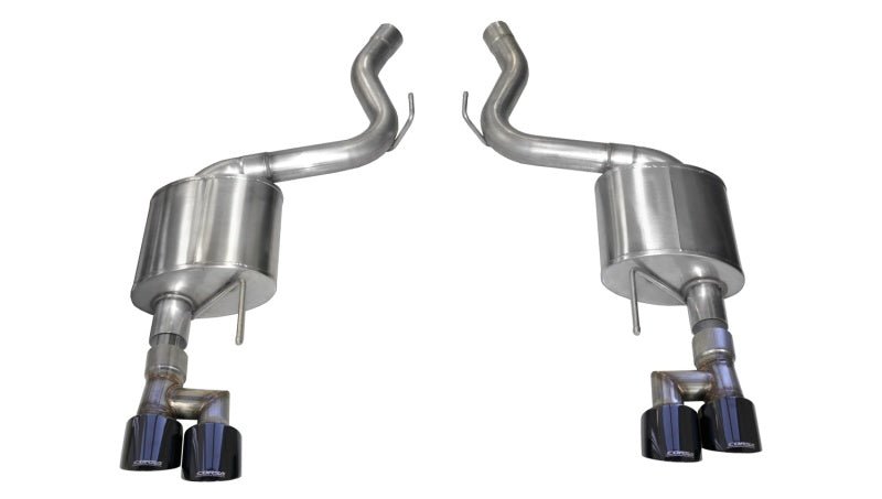 Corsa 2018-2023 Ford Mustang 5.0L SS 3" Sport Non-Active Axle Back w/ 4" Quad Black Tips - COR21039BLK