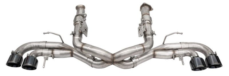 Corsa 2020-2023 Corvette C8 3in Xtreme Cat-Back Exhaust 4.5in Black Quad Tips - Deletes stock AFM Valve - COR21104BLK