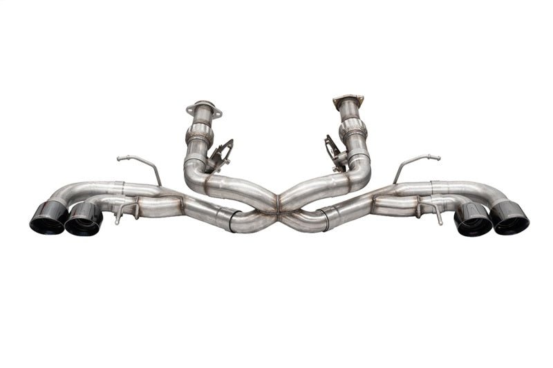 Corsa 2020-2023 Corvette C8 3in Xtreme Cat-Back Exhaust 4.5in Black Quad Tips - Deletes stock AFM Valve - COR21104BLK