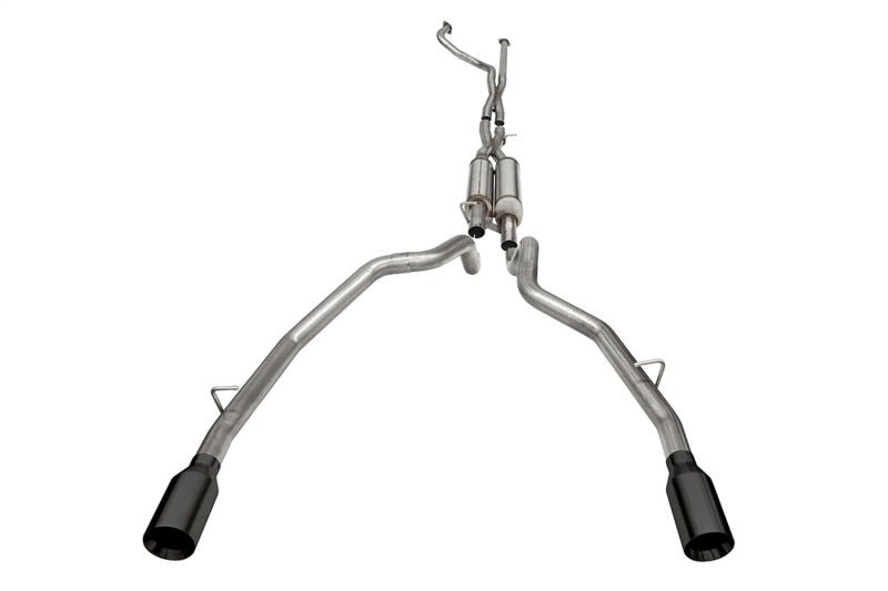 Corsa 21-22 Dodge Ram TRX Crew Cab Xtreme Catback Exhaust Dual Rear Black Tip - COR21189BPC