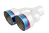 MBRP Universal Burnt End Exhaust Tip 2.5" Inlet/Dual 4" Outlet/9x9.5" length Single wall 304 Stainless Steel Pass Side