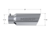 MBRP Universal Polished Exhaust Tip 5" Inlet/7" Outlet/18" Length Rolled End