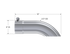 MBRP Universal Polished Exhaust Turndown 3.5" Inlet/3.5" Outlet/12" Length