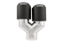 MBRP Universal Carbon Fiber Exhaust Tips 3" ID/ Dual 4" OD Out Staggered/L 9.37"/R 9.87"
