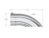 MBRP Universal Polished Turn Down Tip 5" Inlet/5" Outlet/14" length