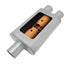 Gibson MWA Superflow Center/Dual Oval Muffler - 4x9x14in/3in Inlet/2.5in Outlet - Stainless - GIBBM0109